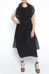 Mesh Black Circle Coat