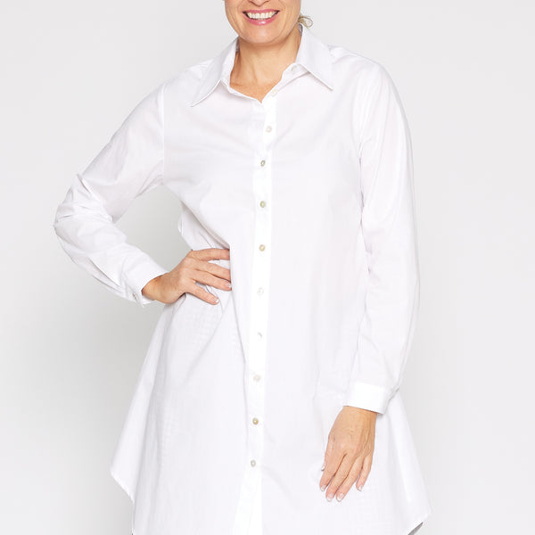 Tessica White Poplin Shirt