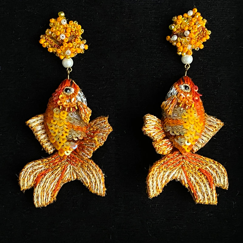 Celestial Goldfish Earrings