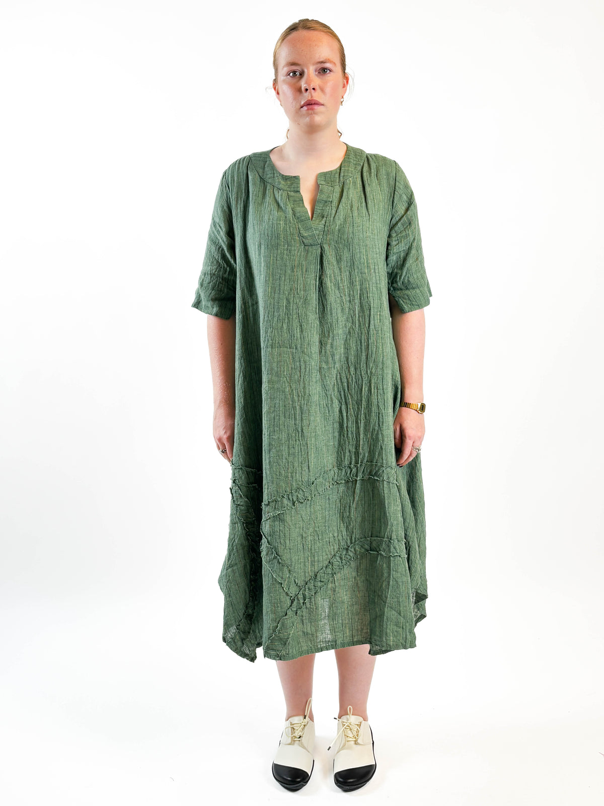 Lucille Green Stripe Dress
