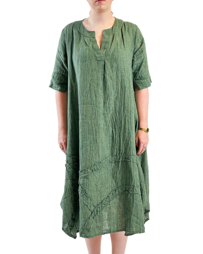 Lucille Green Stripe Dress