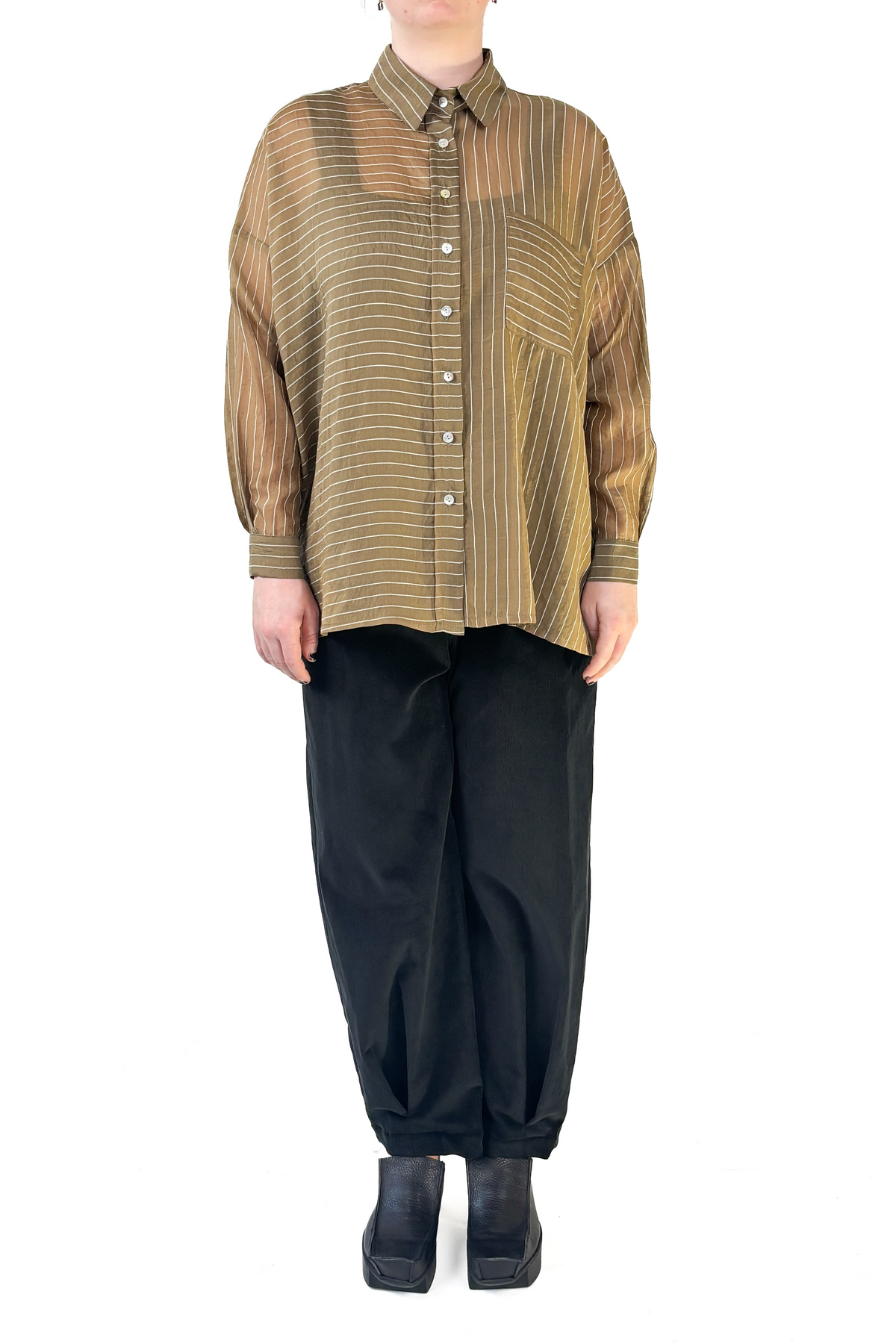 Cappa Black Cord Pant