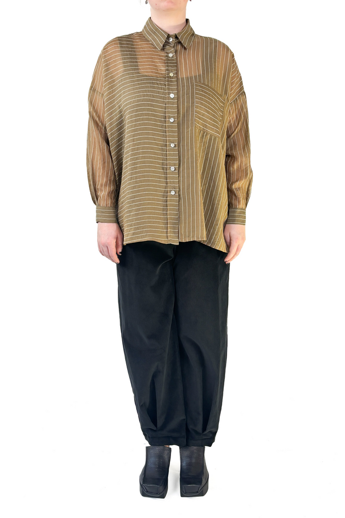 Cappa Black Cord Pant