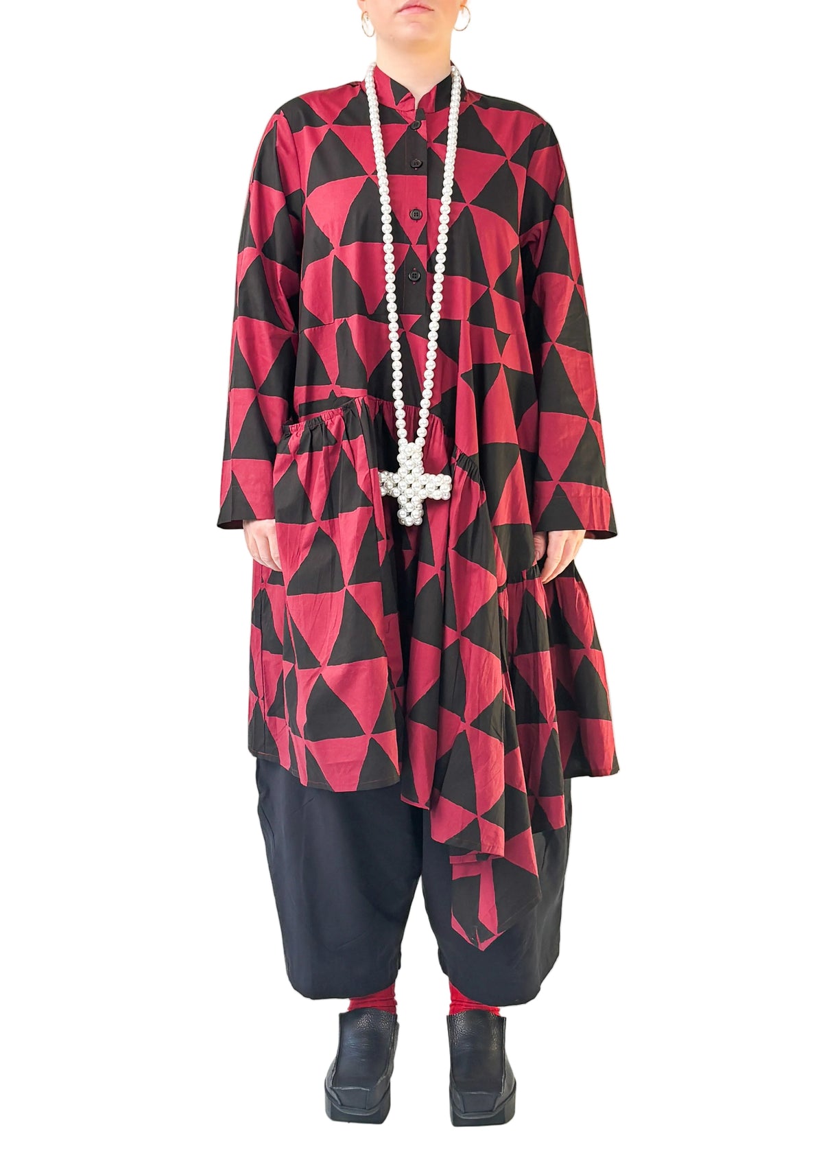 Ell Shirt Black & Wine