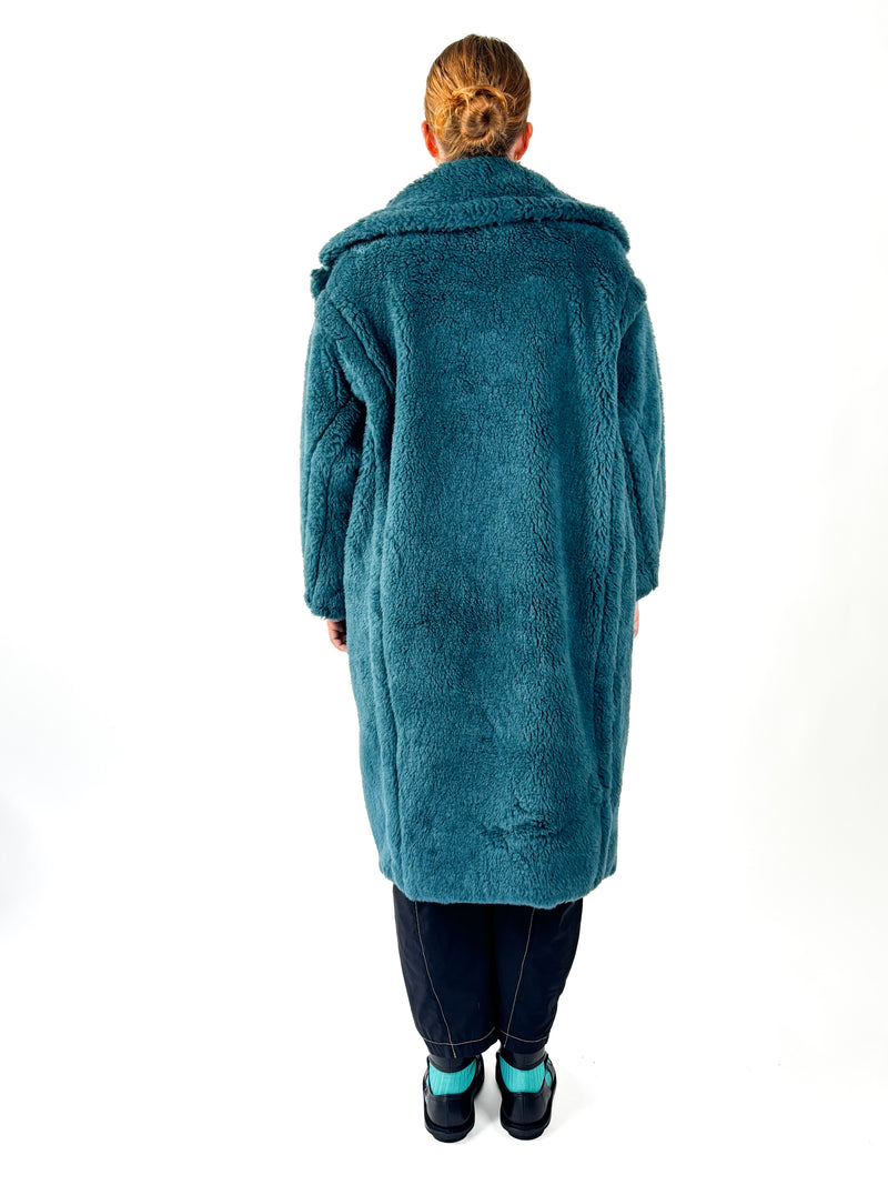 Billie Petrol Faux Fur Coat