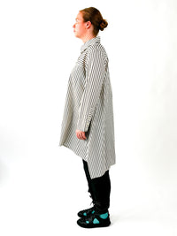 Sabine Ivory Black Stripe Shirt