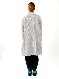 Sabine Ivory Black Stripe Shirt