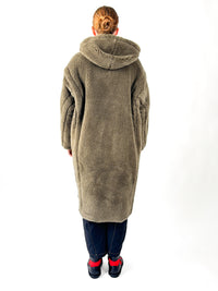 Jojo Khaki Faux Fur Hooded Coat