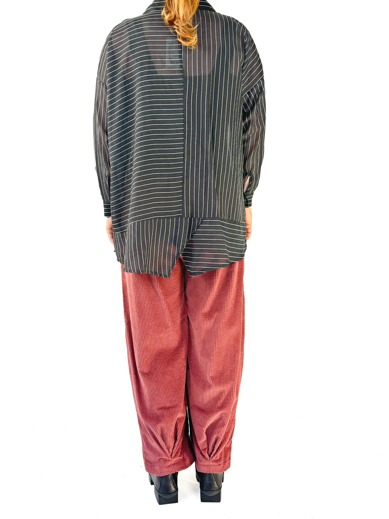 Eve Charcoal Stripe Shirt