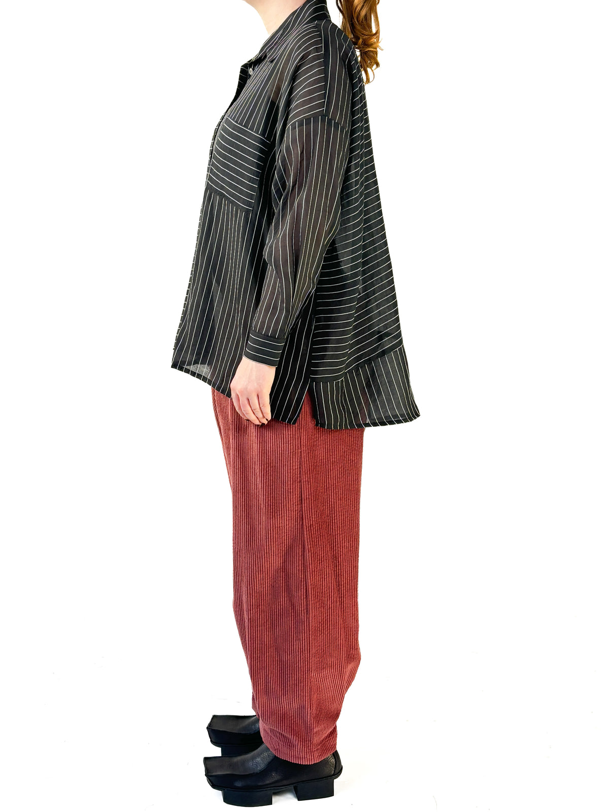 Eve Charcoal Stripe Shirt