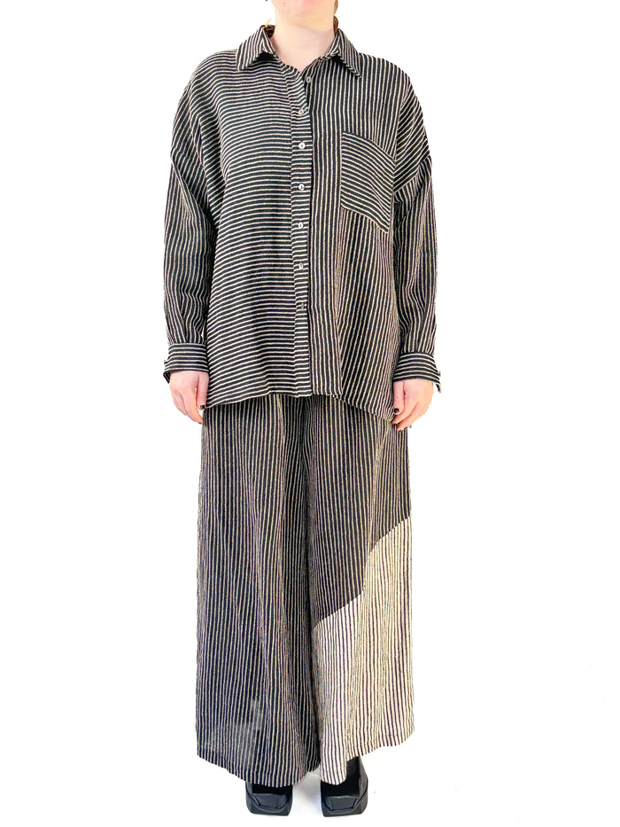 Palazzo Bella Black & Ivory Pant