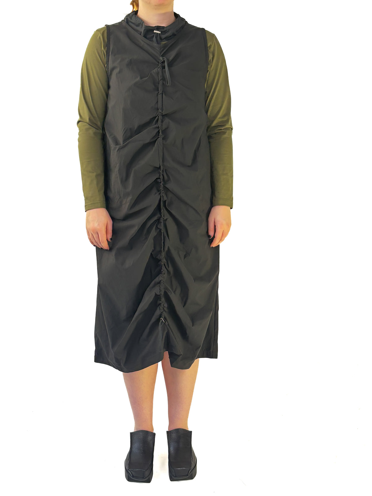 Arlen Black Drawstring Dress