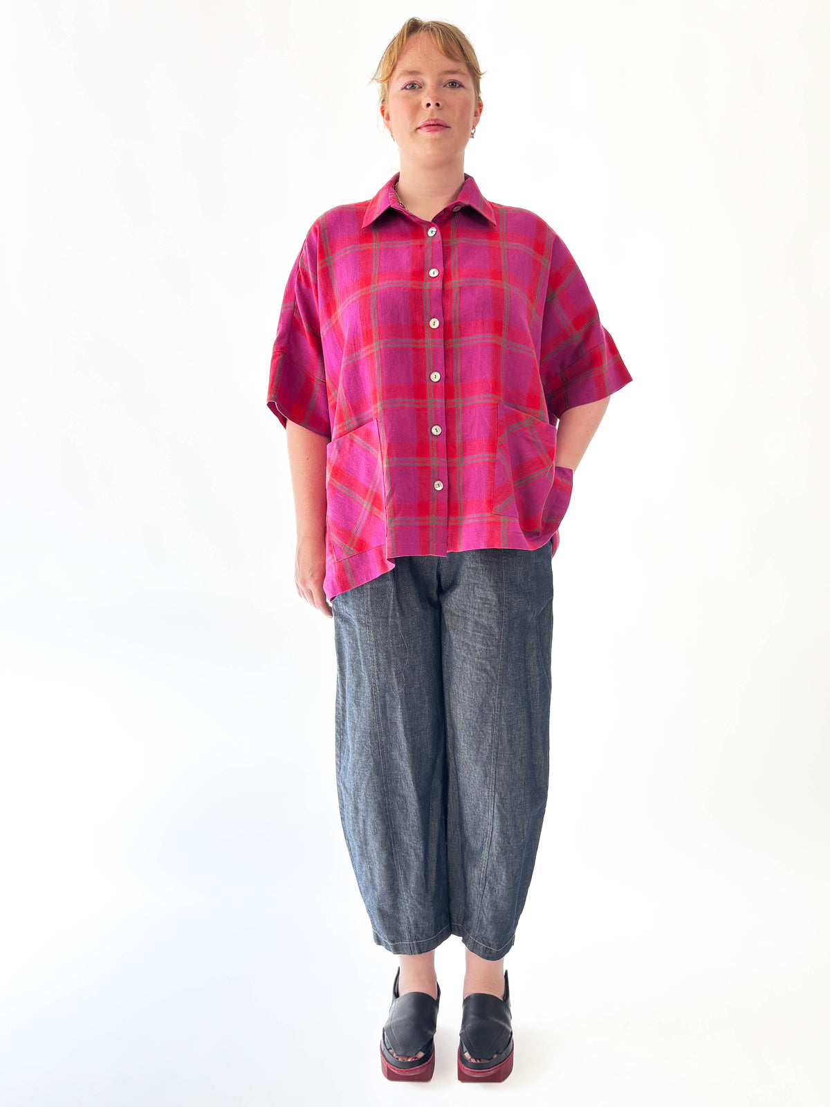 Marlon Cherry Check Shirt