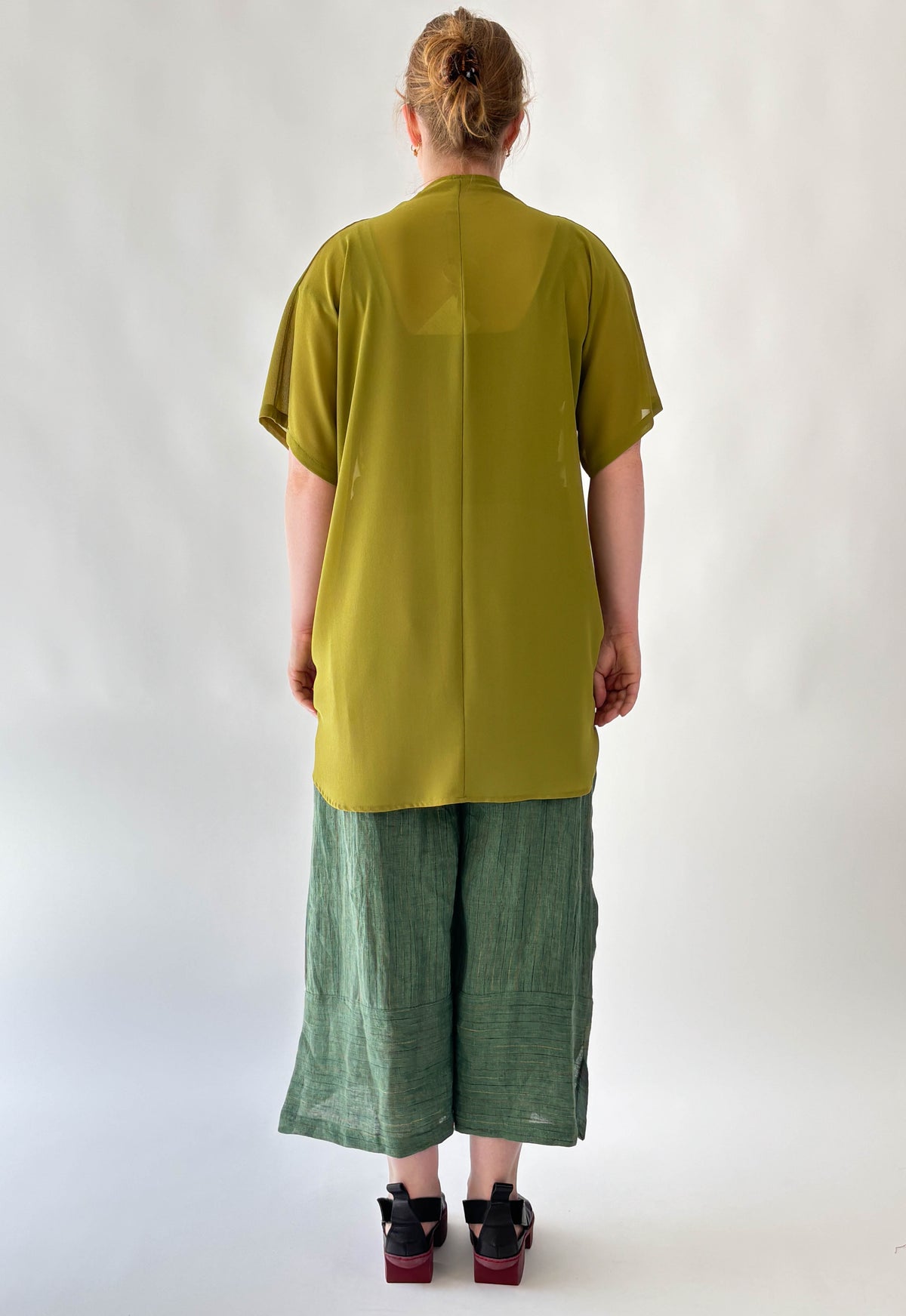 Sigma Green Stripe Linen Pant