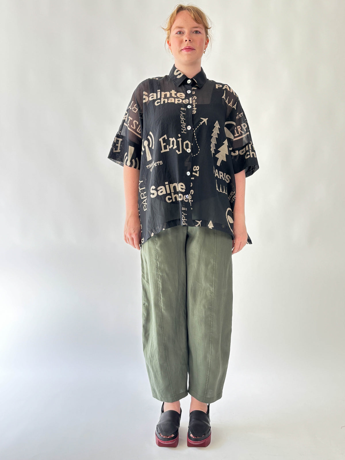 Beta B Khaki Linen Pant