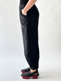 Beta B Black Linen Pant