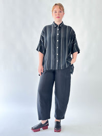 Beta B Black Linen Pant