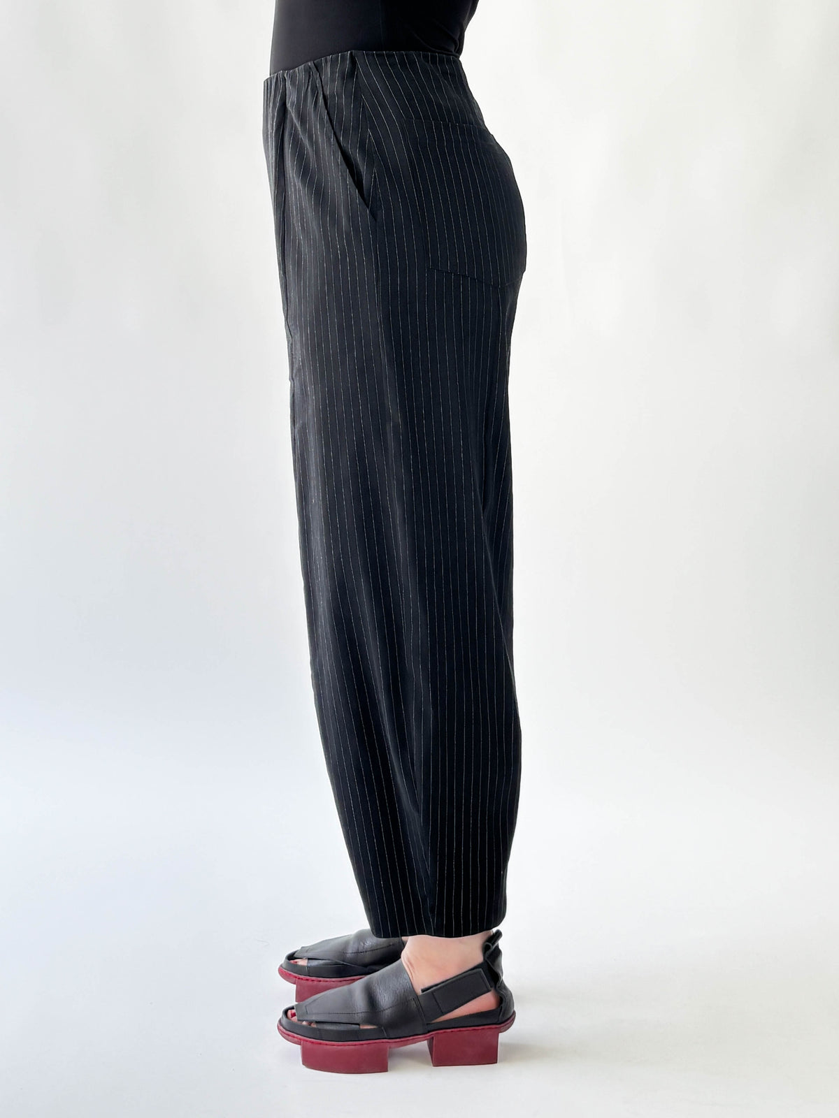 Beta Black Pinstripe Pant