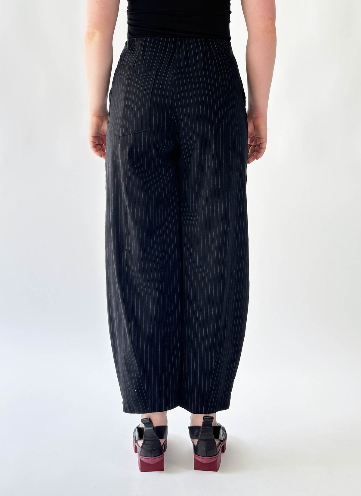 Beta Black Pinstripe Pant
