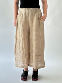 Sigma Natural Stripe Linen Pant