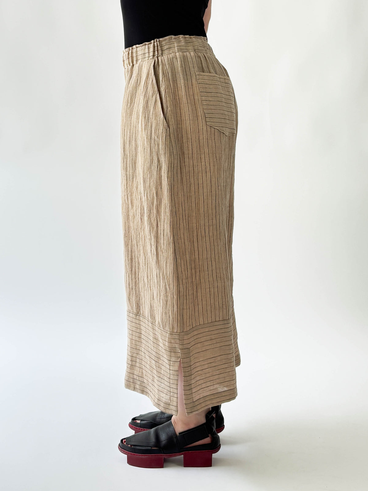 Sigma Natural Stripe Linen Pant