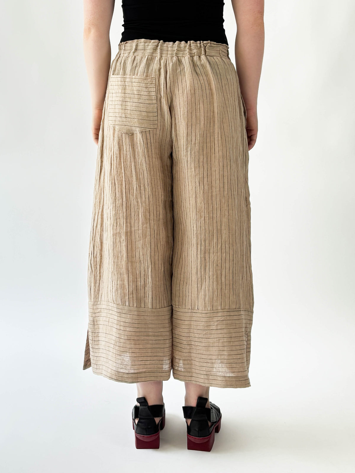 Sigma Natural Stripe Linen Pant