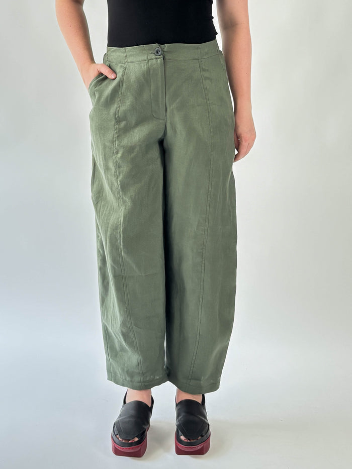 Beta B Khaki Linen Pant