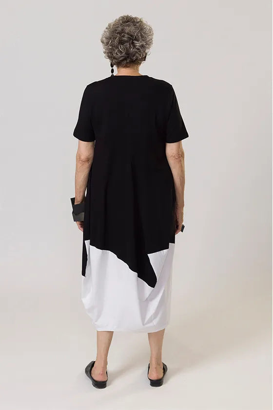 Raven Dress - Black & White