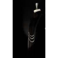 Renata Necklace - Black Vintage Silver