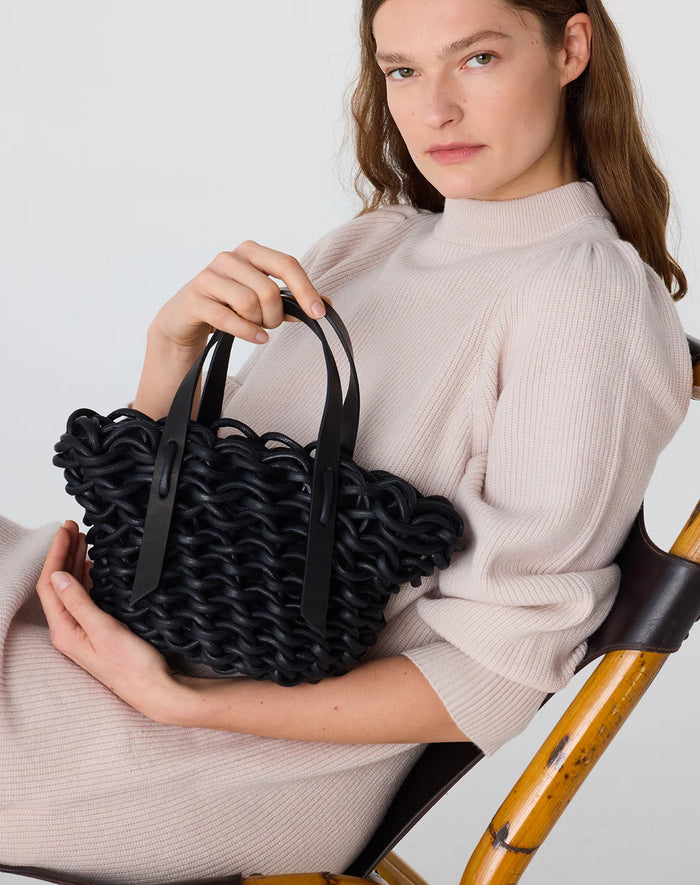 Bella Mini Capuccino/Black Leather