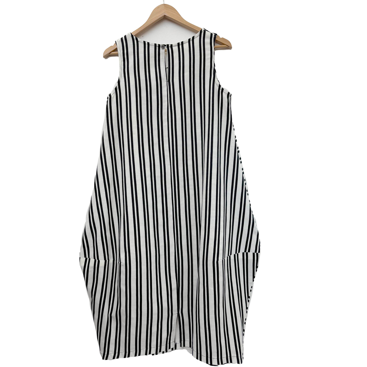 Bop Ivory Black Stripe Dress