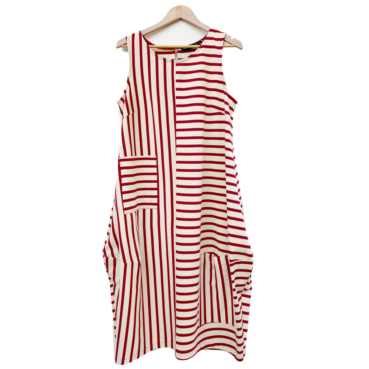 Bop Cherry Ivory Stripe Dress