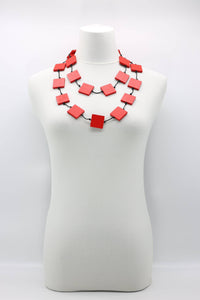 Recycled Red Wood Necklace