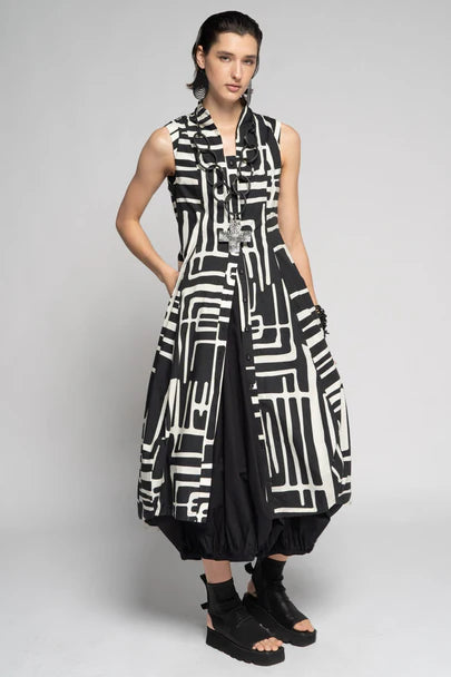 Crossroads Dress - Black White