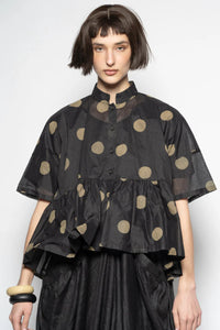 Dotto Gather Jacket Black