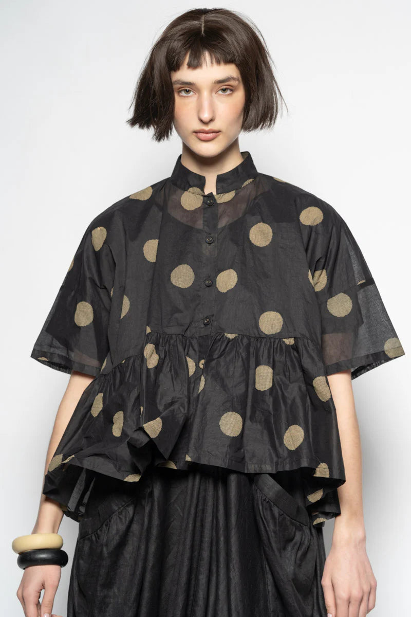 Dotto Gather Jacket Black