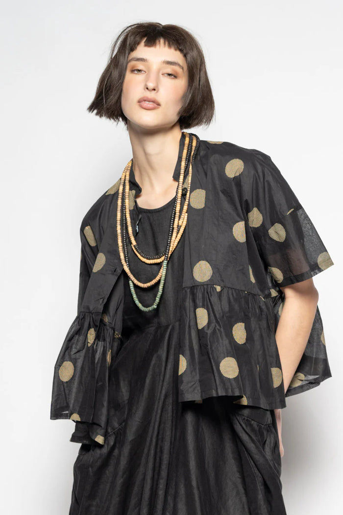 Dotto Gather Jacket Black