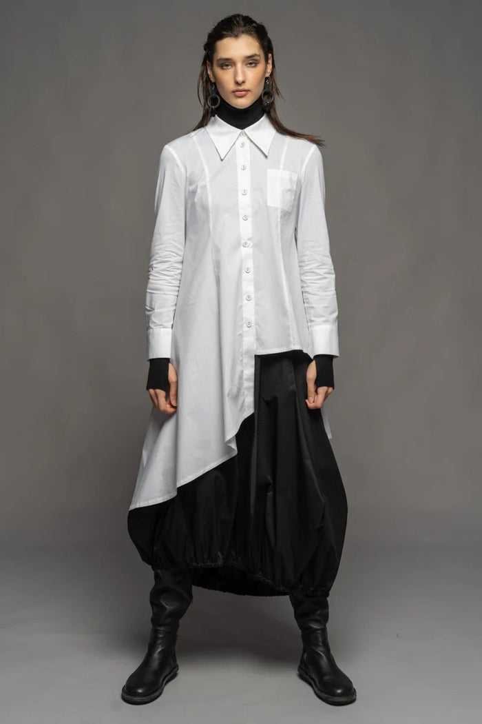 Gozen Long Shirt in White