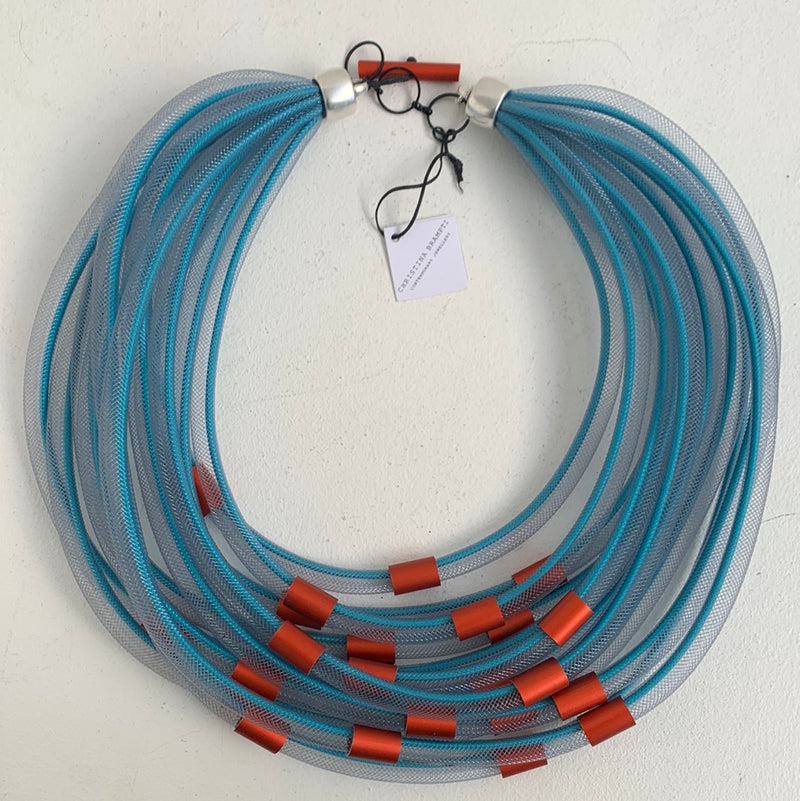 CB121 - Trulti Necklace in Orange/Aqua