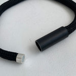 CB251 - Thick Cord Tube Necklace in Black