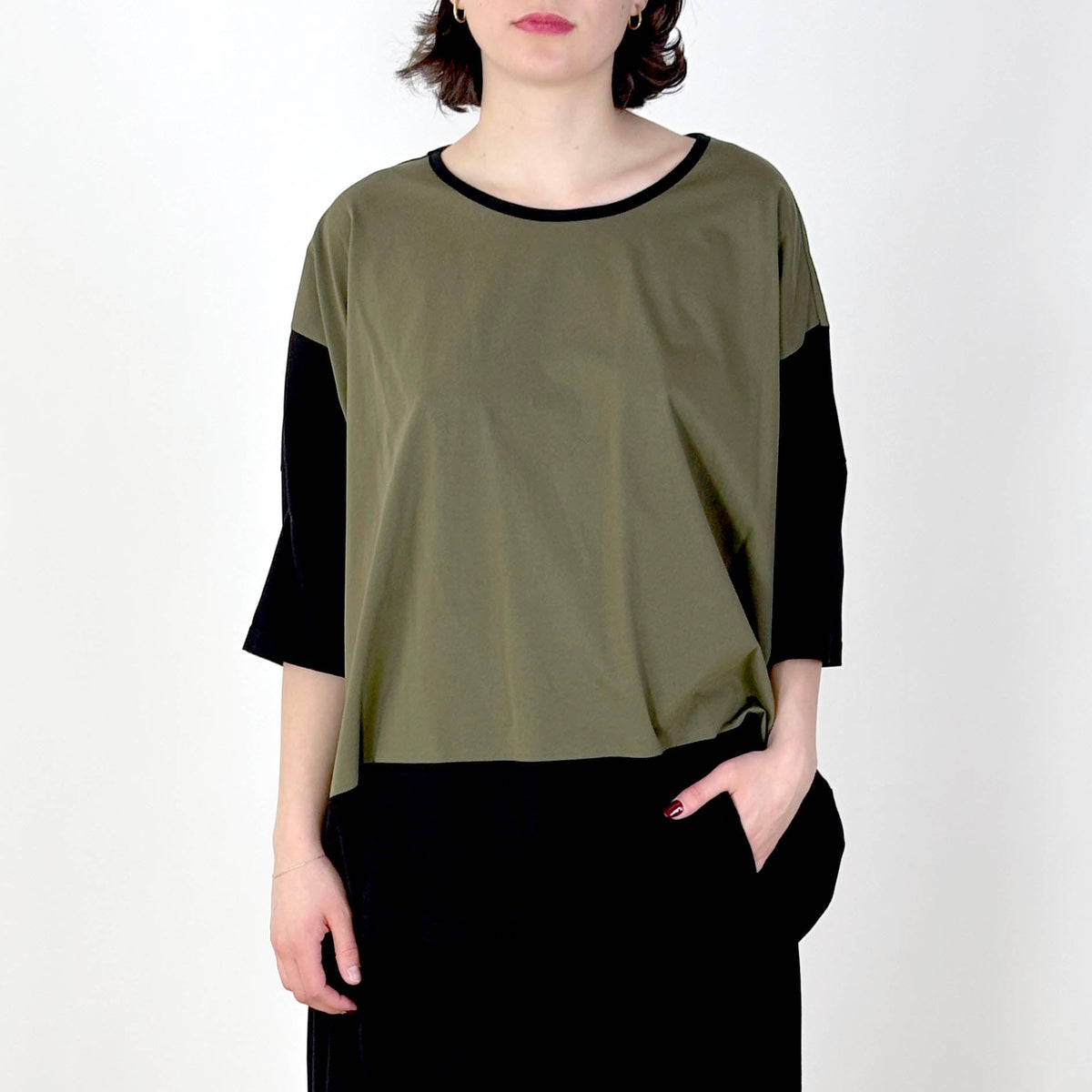 Maja Caper Black Patch Top