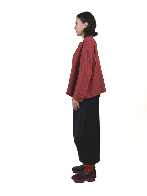 253 405 Red Orange Cropped Jacket