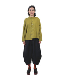 253 405 Green Mustard Cropped Jacket