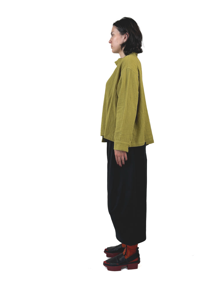 253 405 Green Mustard Cropped Jacket