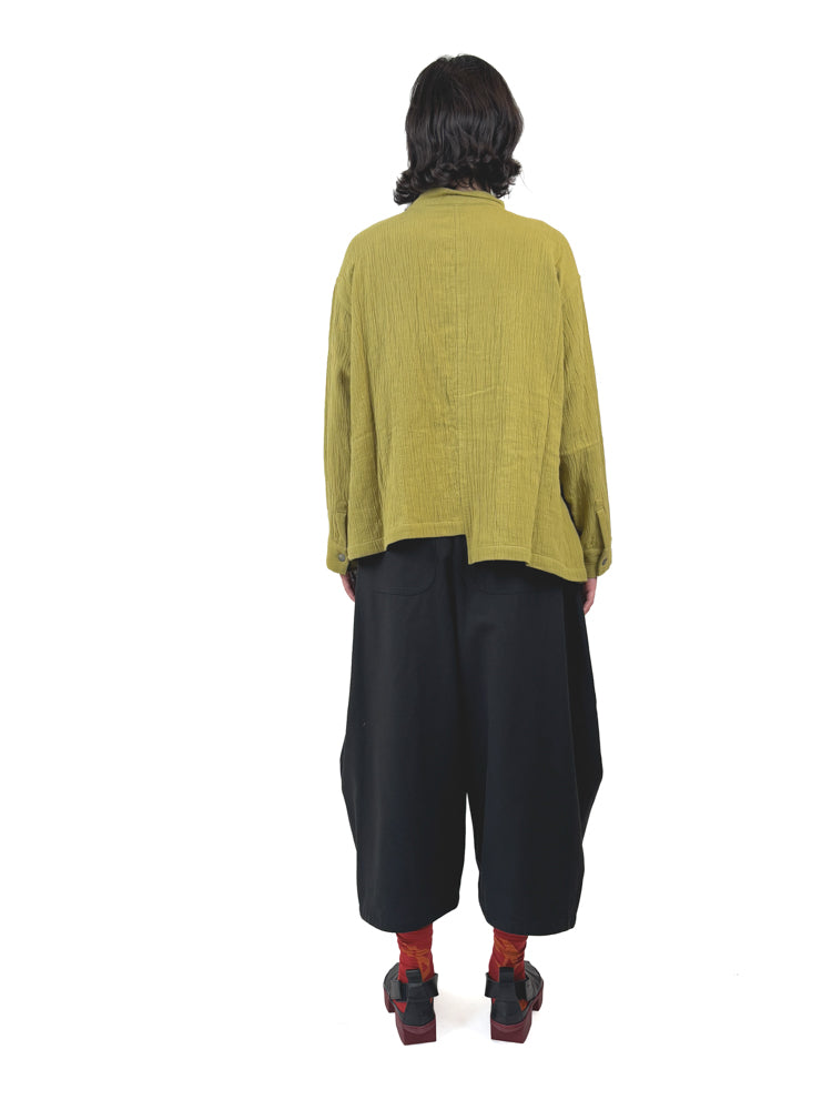 253 405 Green Mustard Cropped Jacket