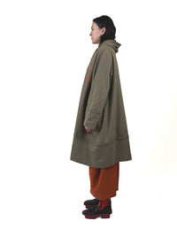 253 007 Khaki Coat with Orange Trims