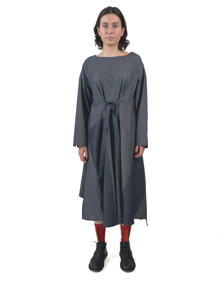 253 411 Grey Combo Dress