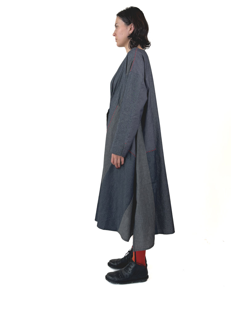 253 411 Grey Combo Dress