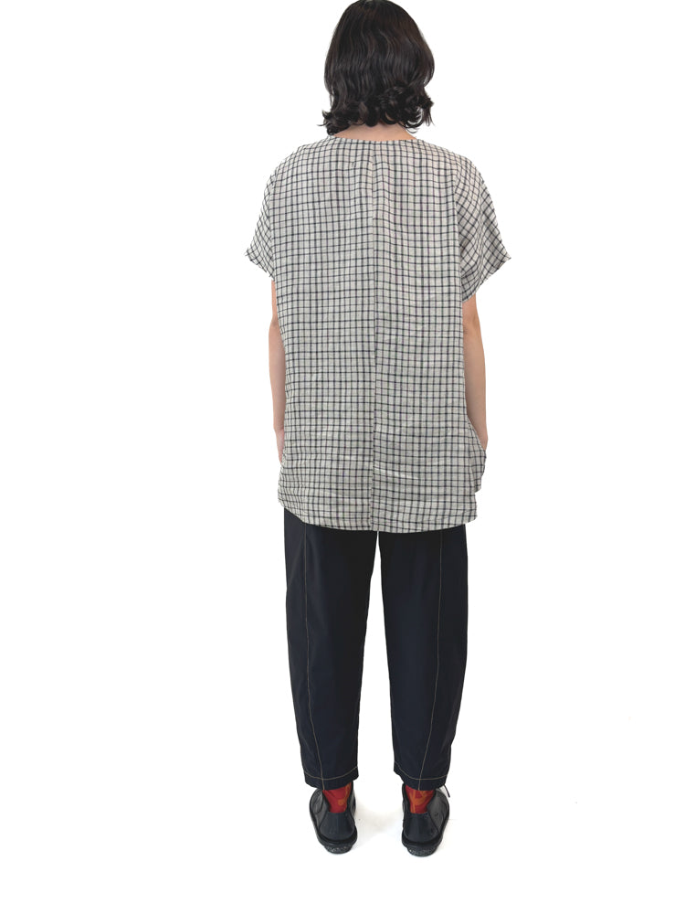 Shelley Black Check Top