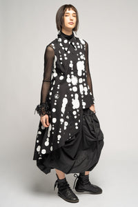 Oka Dot Tunic - Black